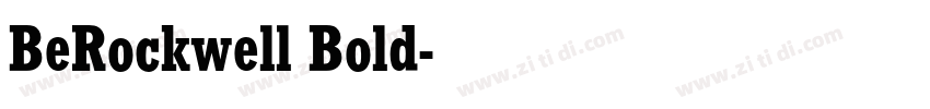BeRockwell Bold字体转换